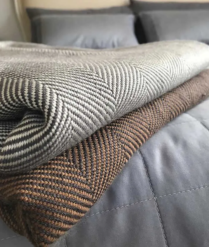 Fine Merino Wool Throw &Pearls