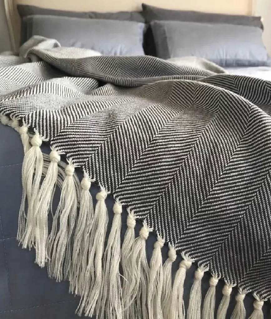 Mohair wool throw